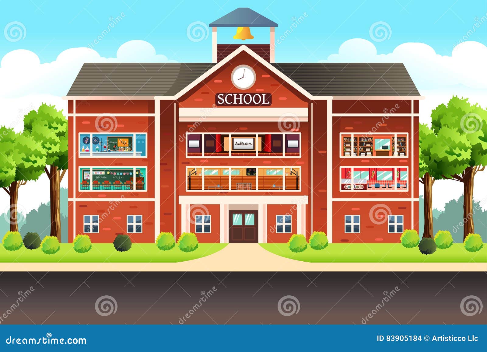 school building vector illustration 83905184